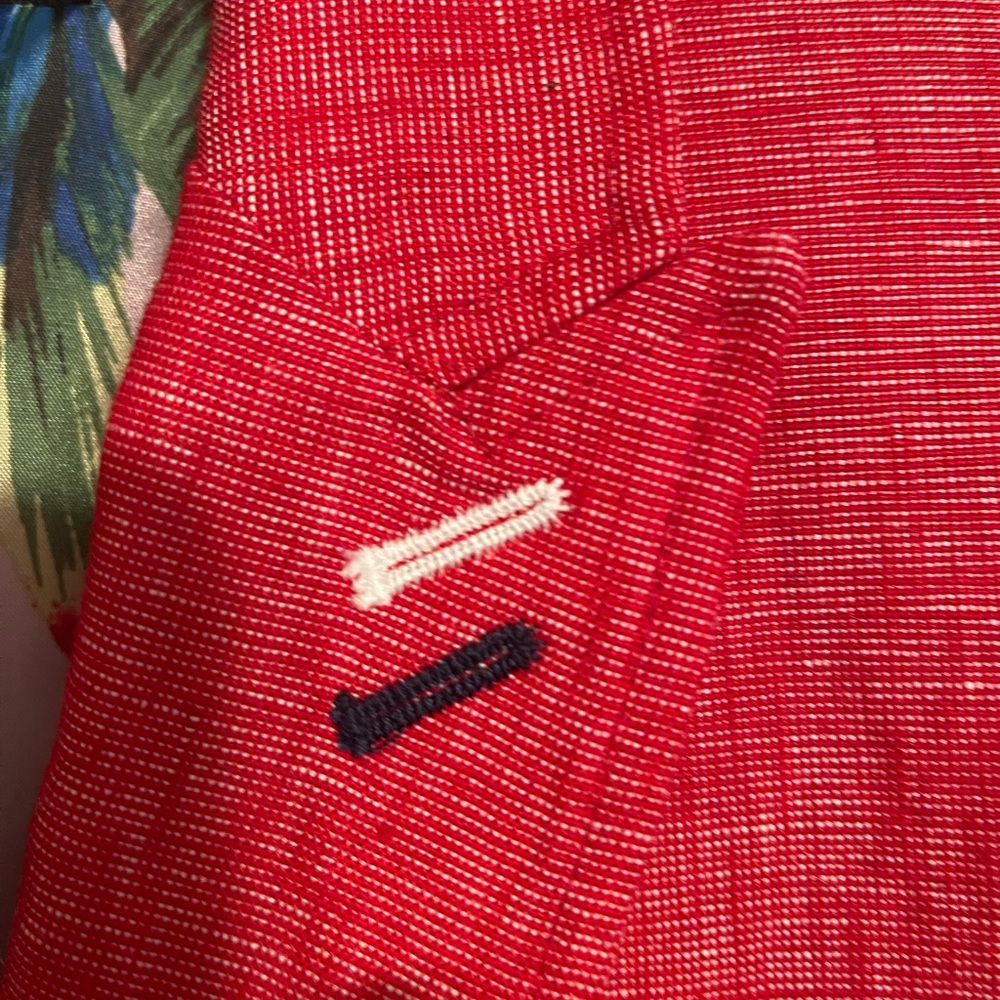 Red Linen Jacket - Picture 3 of 4